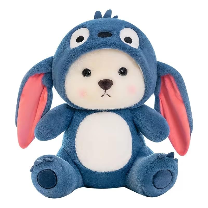 Blue Stitch Hoodie Bear