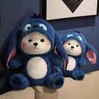 Blue Stitch Hoodie Bear