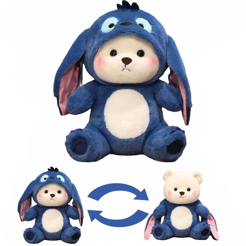 Blue Stitch Hoodie Bear