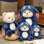 Blue Stitch Hoodie Bear